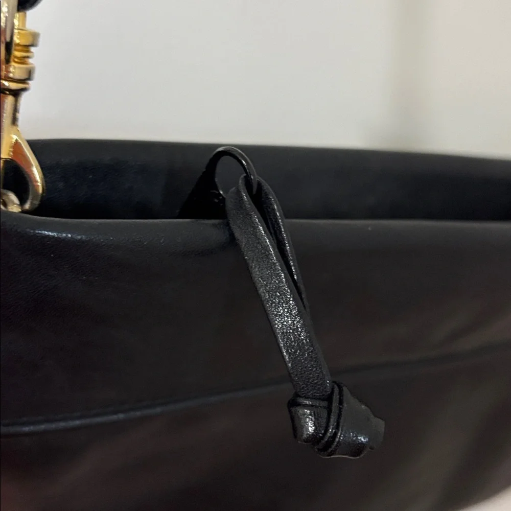 Vintage Black Leather Evening Purse